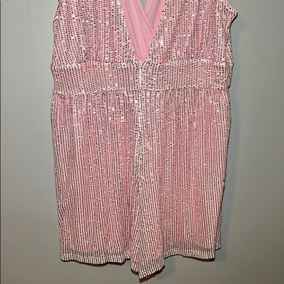 Cicy Bell Women’s Sequin Sleeveless Romper V Neck Clubwear Concert Jumper - XL - Picture 6 of 7